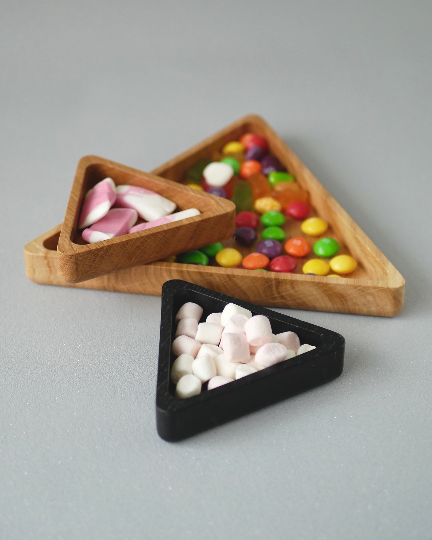 Wooden Oak Triangle Tray